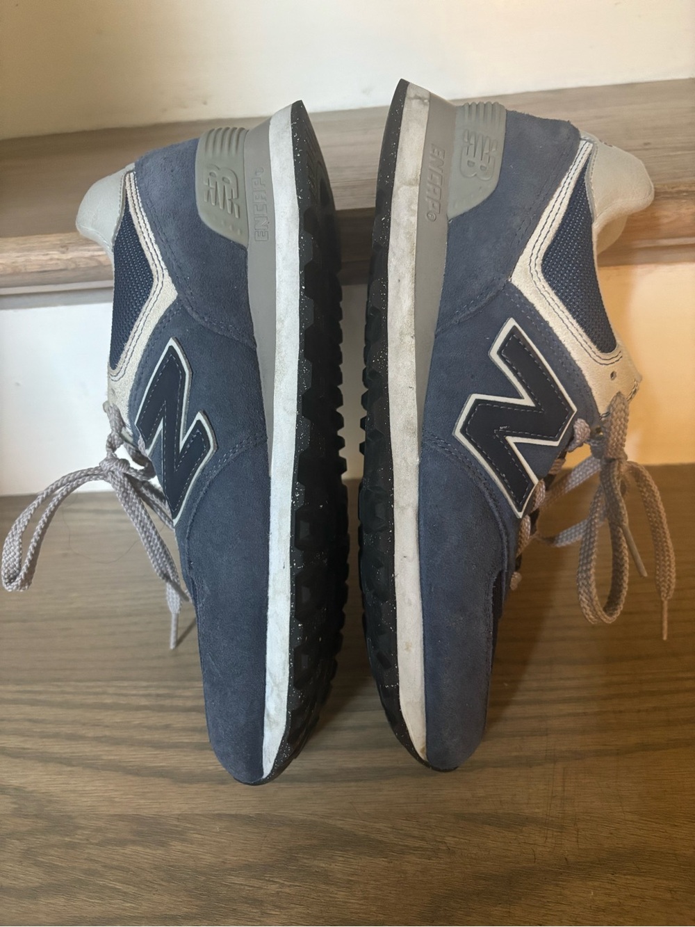 New Balance Women’s Navy and Gray Suede Mesh Sneaker